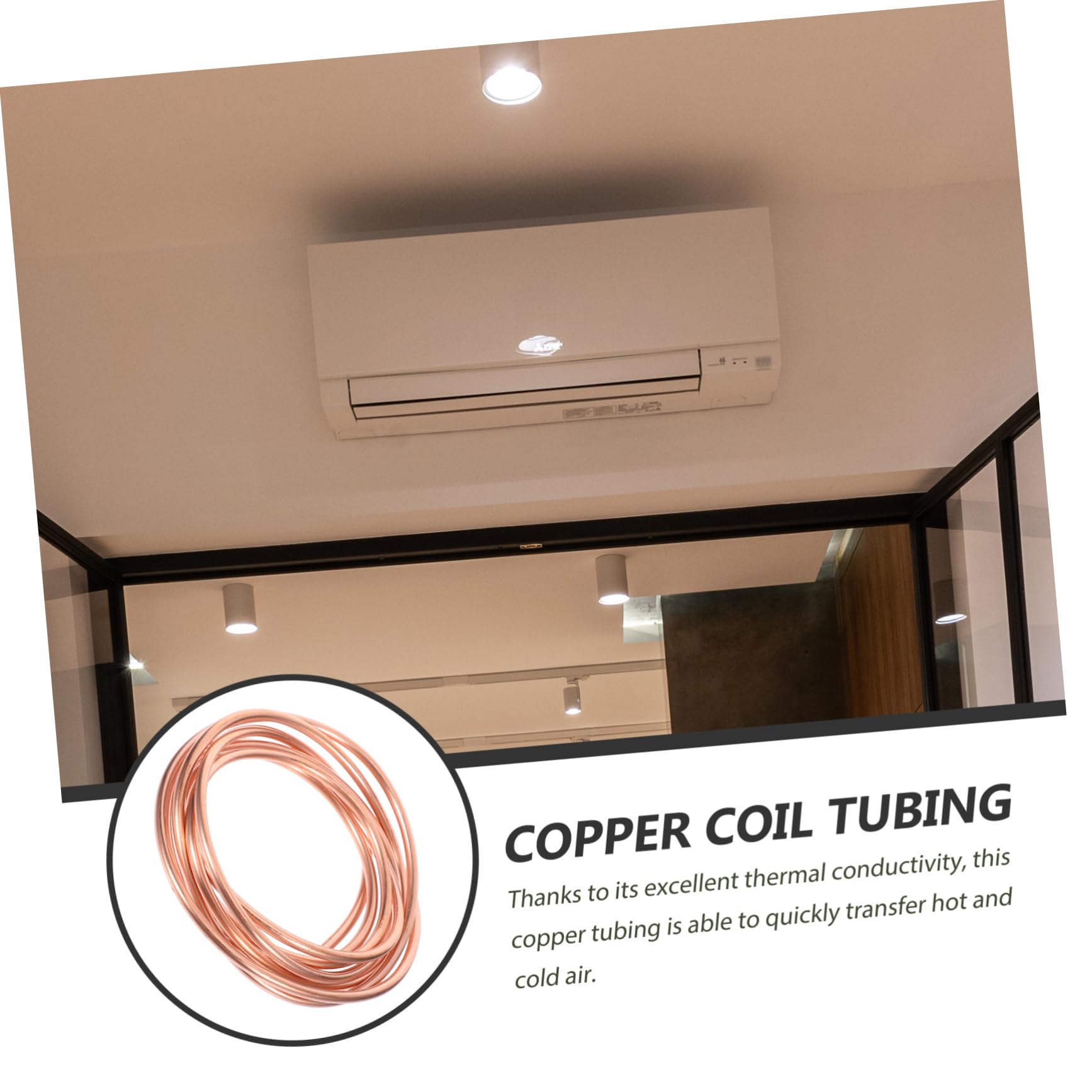 SOLUSTRE 4 Bobinas De Cobre Para Refrigeración De Alta Resistencia Para Aires Acondicionados Fáciles De Doblar Y Almacenar.