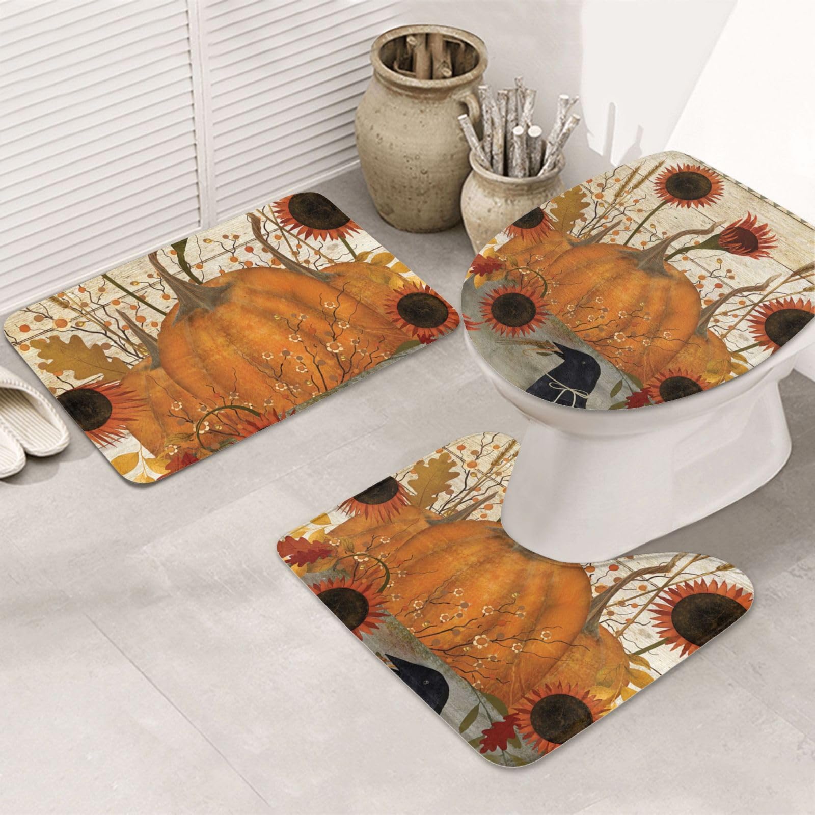 Tapis de bain en forme de U antidérapant OUSIKA pour éviter les glissades sur sol mouillé