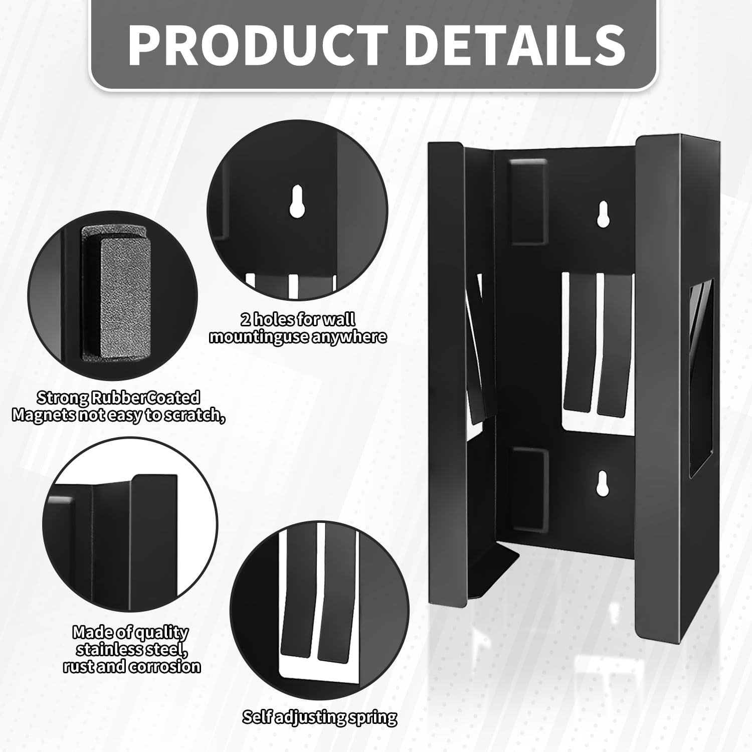Magnetischer Handschuhspenderhalter, Boxen, Handschuhe, Feuchttücher, Papier, Taschentuchbox, Wandhalterung, Küche, Büro, Werkstatt, Garage, Werkzeug, 2 Stück