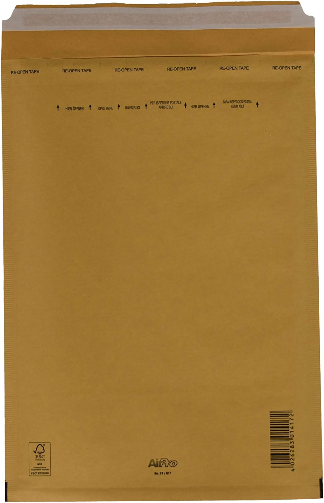 SmithPackaging A4 Bubble Padded Envelopes With Peel And Seal, Gold, 230mm x 340mm, Pack of 5