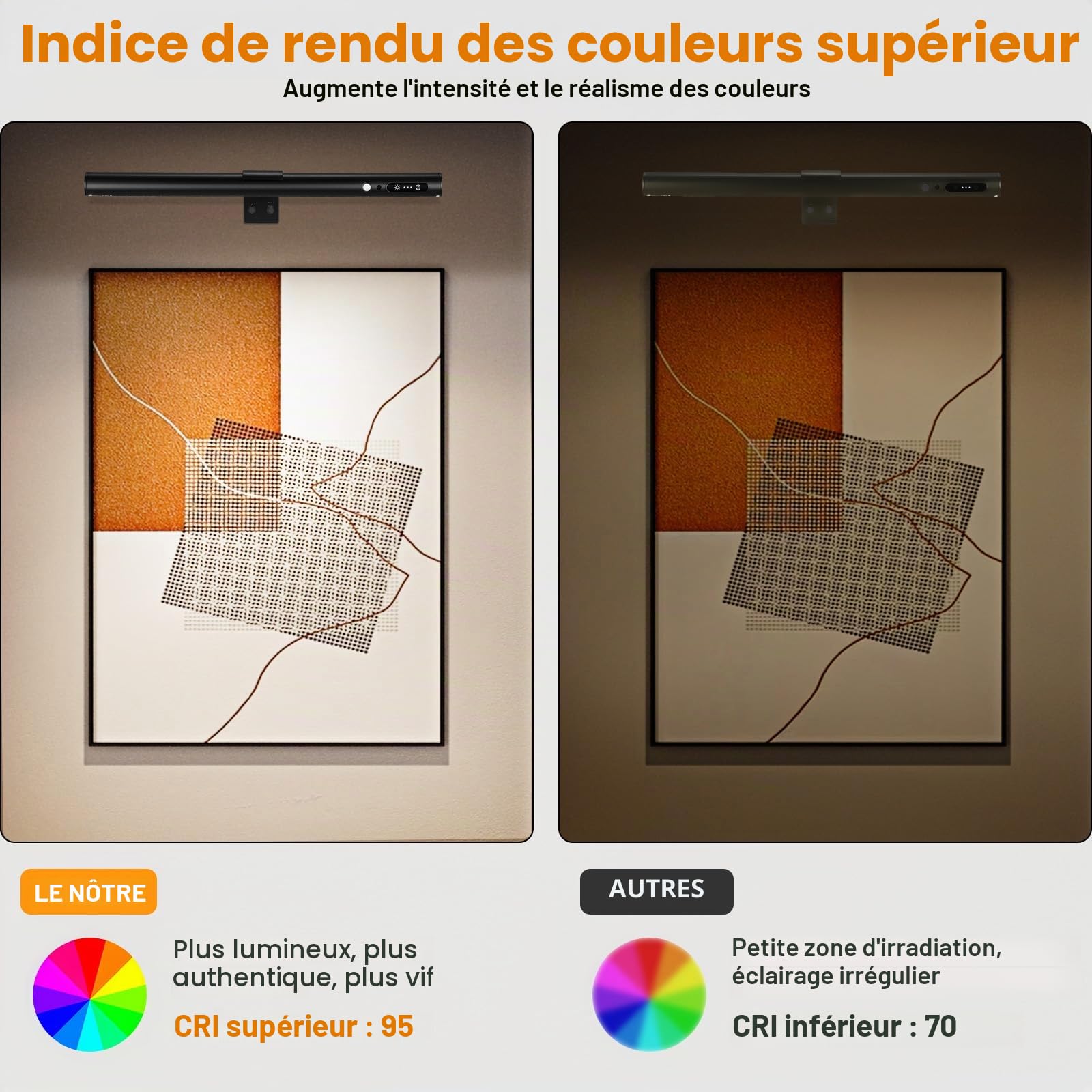 ENCOFT Lampe Murale Sans Fil,5000mAh Applique Murale LED Sans Fil à Télécommande, Lumiere Rechargeable USB, Magnétique Eclairage pour Tableaux, Salle de Bain, Miroir, Vitrines, Intérieure Noir