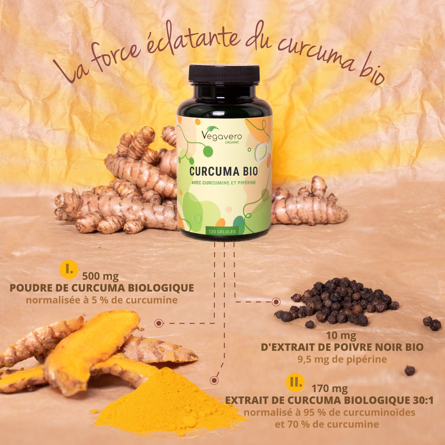 Curcumine En Poudre 95% Pure - 100 Grammes, 100% Naturelle, Qualité Alimentaire, Marque Anamyaherbal, Fabriquée En Inde, Date D'expiration Décembre 2027