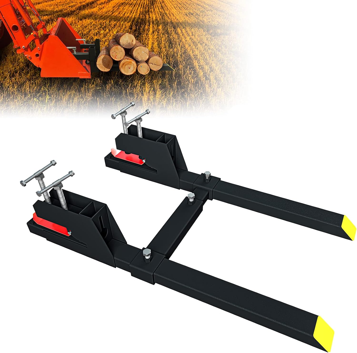 Sulythw Clamp On Pallet Forks, 43” Total Length 2000LBS Pallet Forks