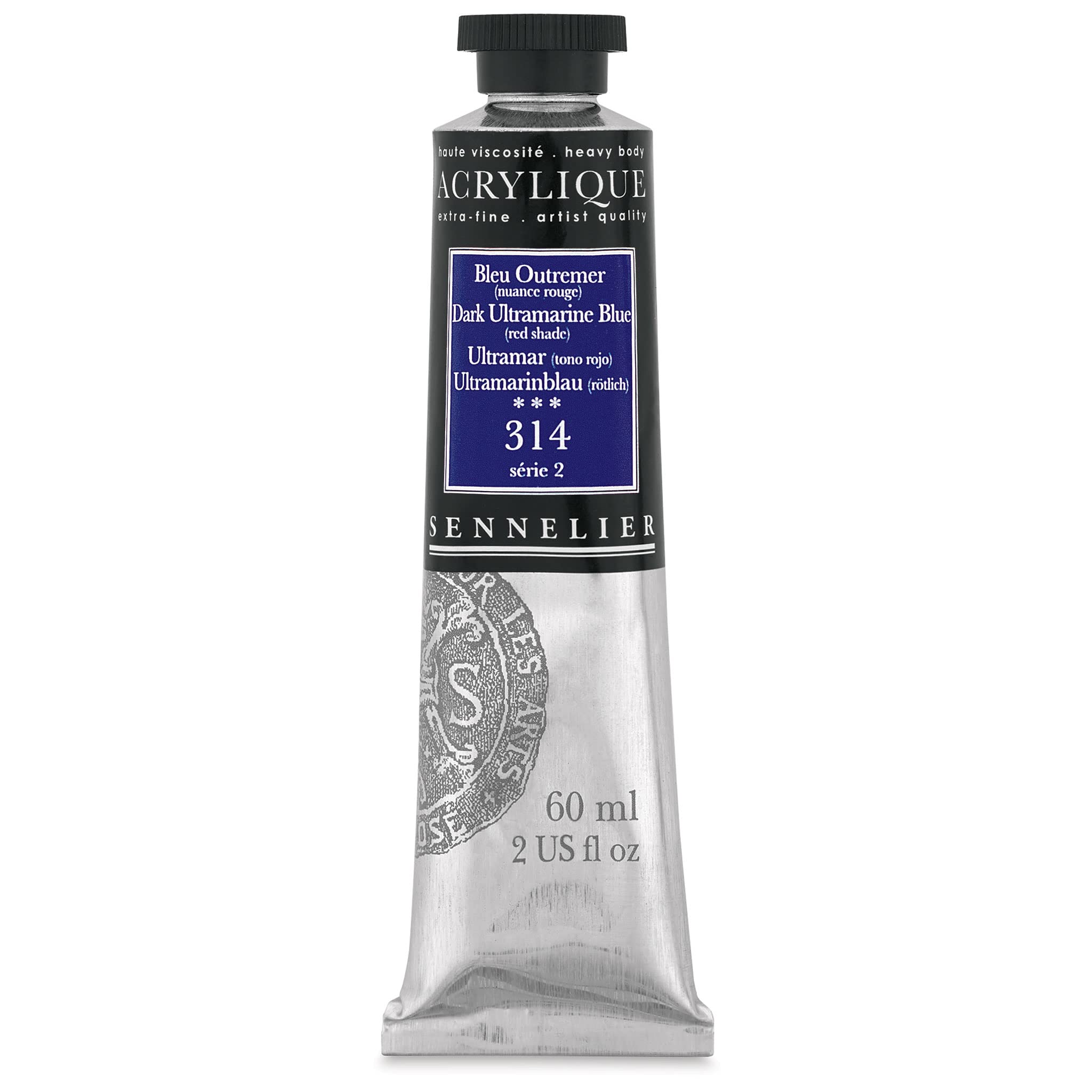 Sennelier Extra-Fine Artist Acryliques dark ultramarine blue (red shade) 314 60 ml