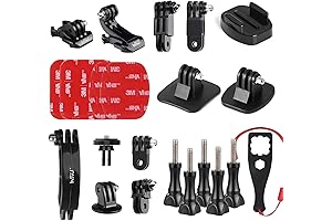 HSU Basic Adapter Grab Bag and Adhesive Mounts for GoPro and Other Action Cameras