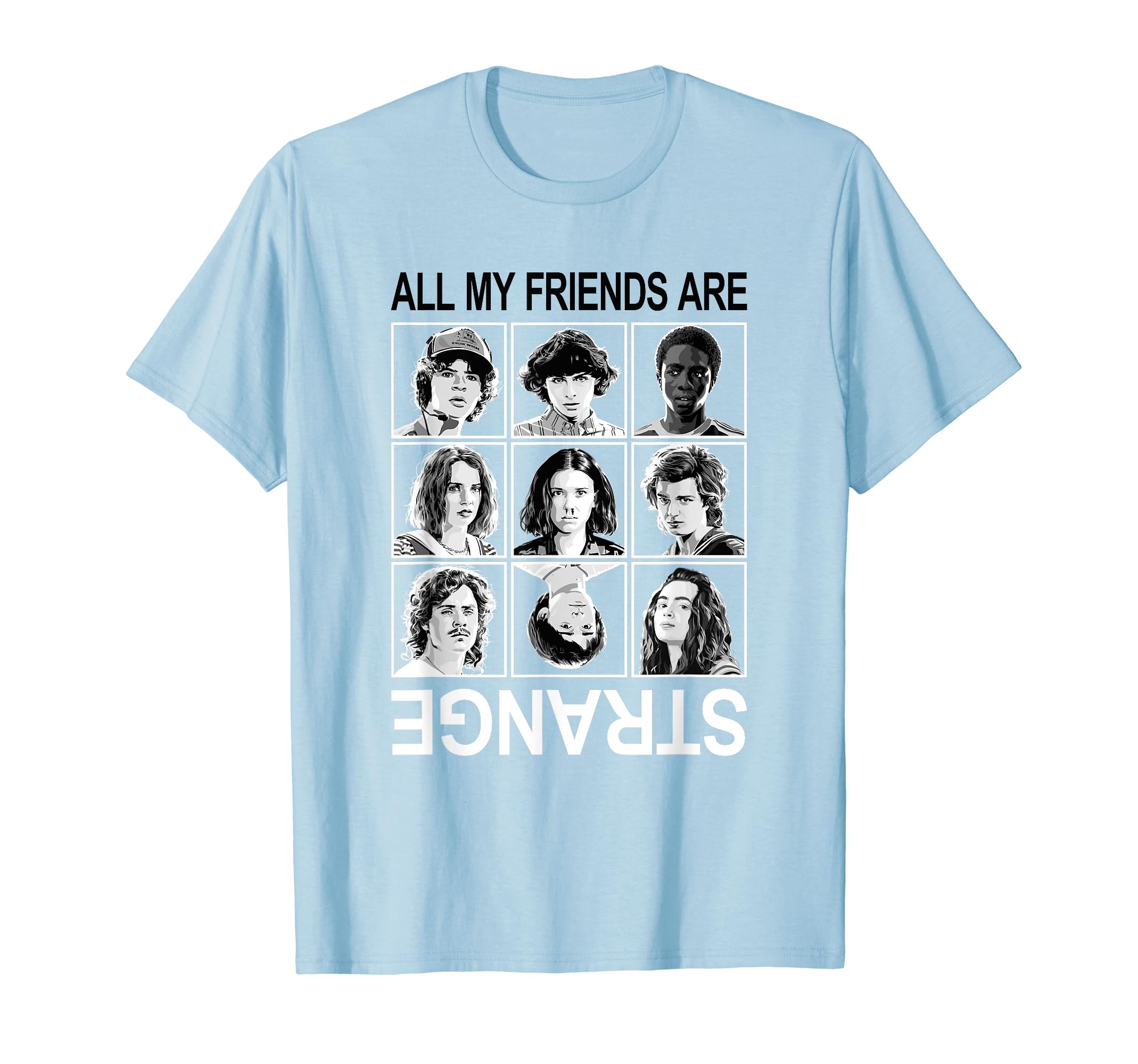 All My Friends are Strange Group Shot Panels T-Shirt