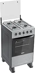 Fogão Clarice Delicato 4 Bocas Com Porta Com Visor De Vidro Duplo Mesa Em Aço Inox Compacto E Moderno Com Forno 52 L Puxador Em Metal Desempenho E Elegância (Kromanox)