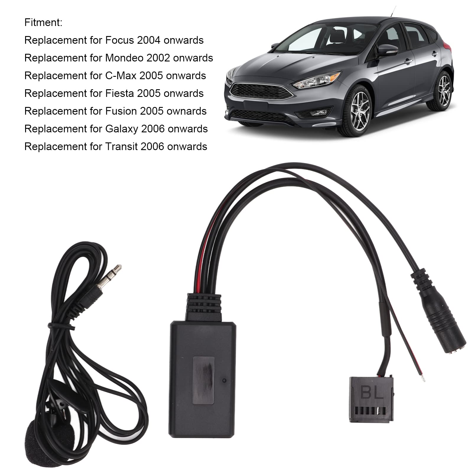 Voiture Bluetooth Module Radio Stéréo AUX Câble Adaptateur Voiture Bluetooth Musique Audio Adaptateur Pour Mondeo MK3 Focus 2 MK2