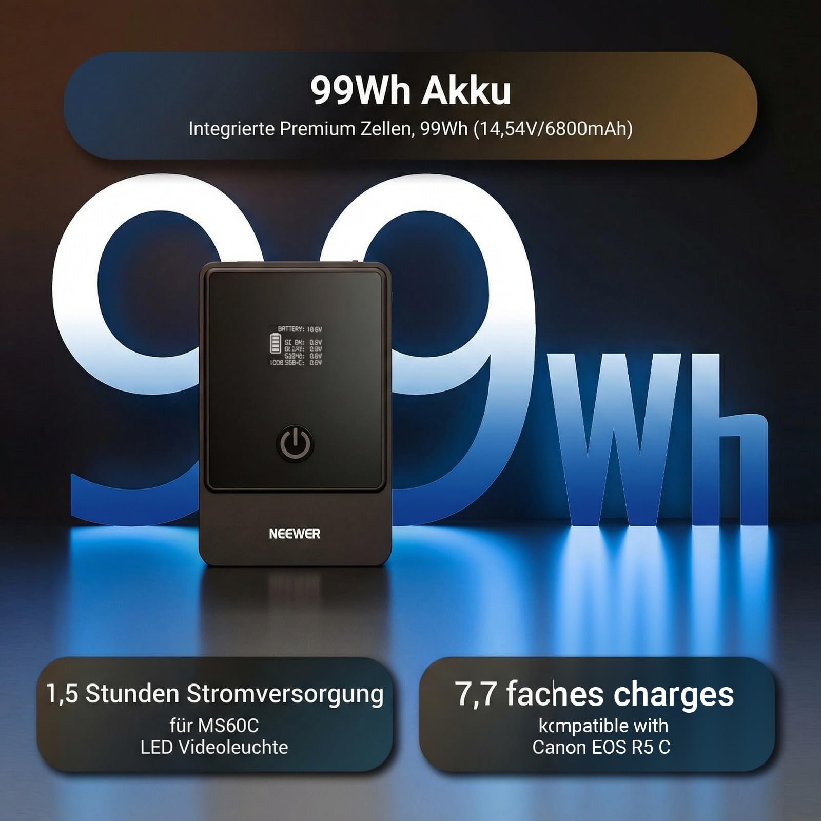 Neewer Mini V Mount Akku – Bild 4