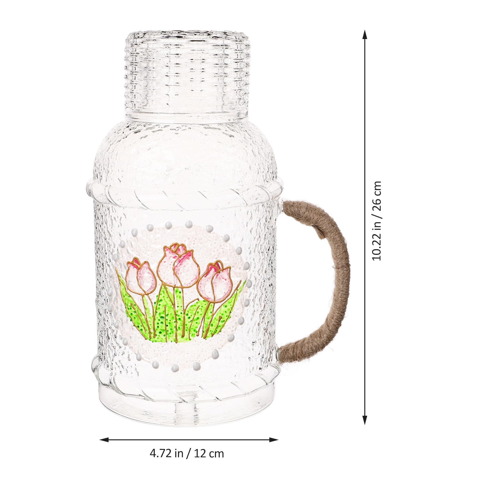 Jarra de Agua de Vidrio 2,2 L Tapa Resistente y Portátil