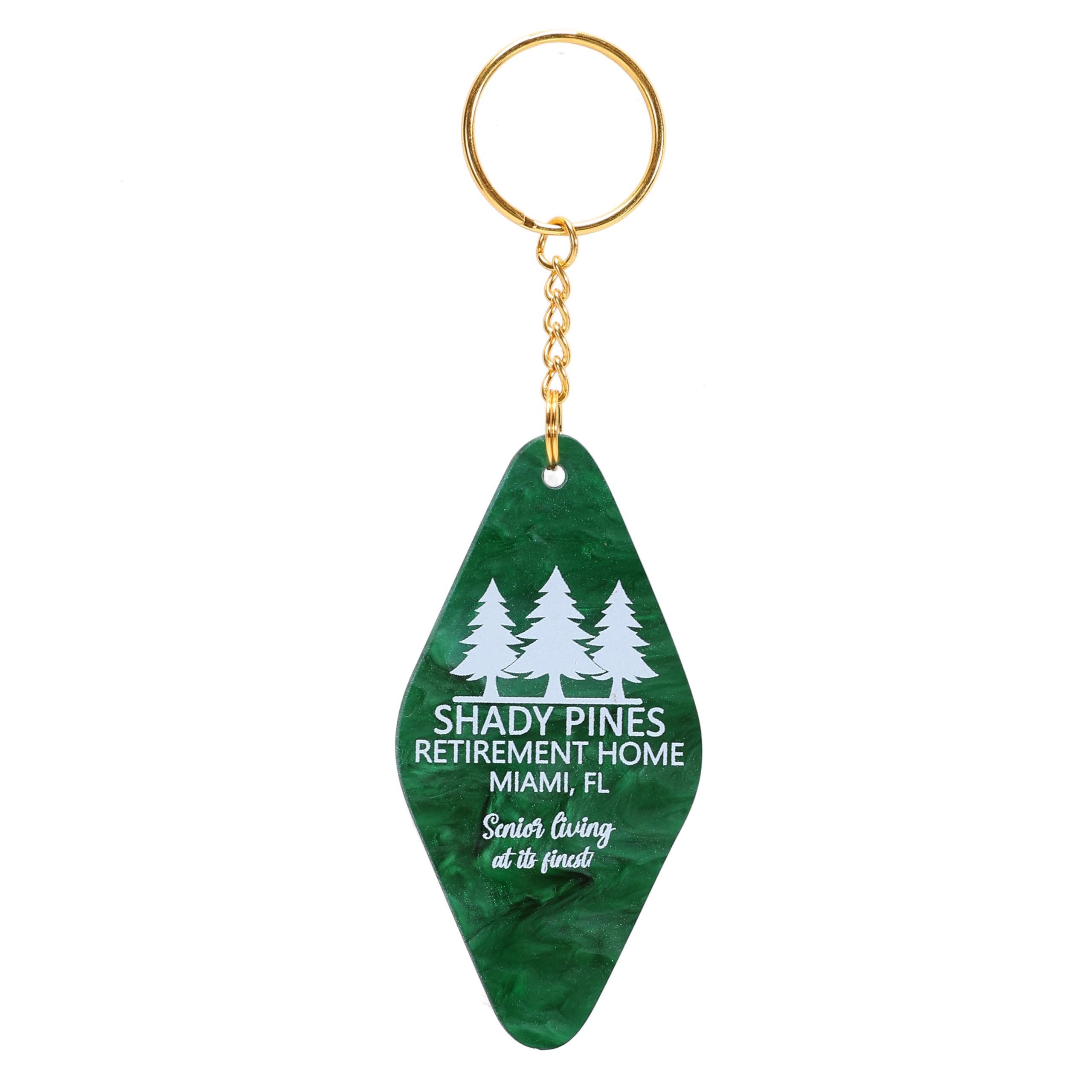 Asvp Shop Unisex Kids Green Shady Pines Key Tag Golden Girls Gift Golden Girls Keychain Shady Pines Key Chain Key Tag