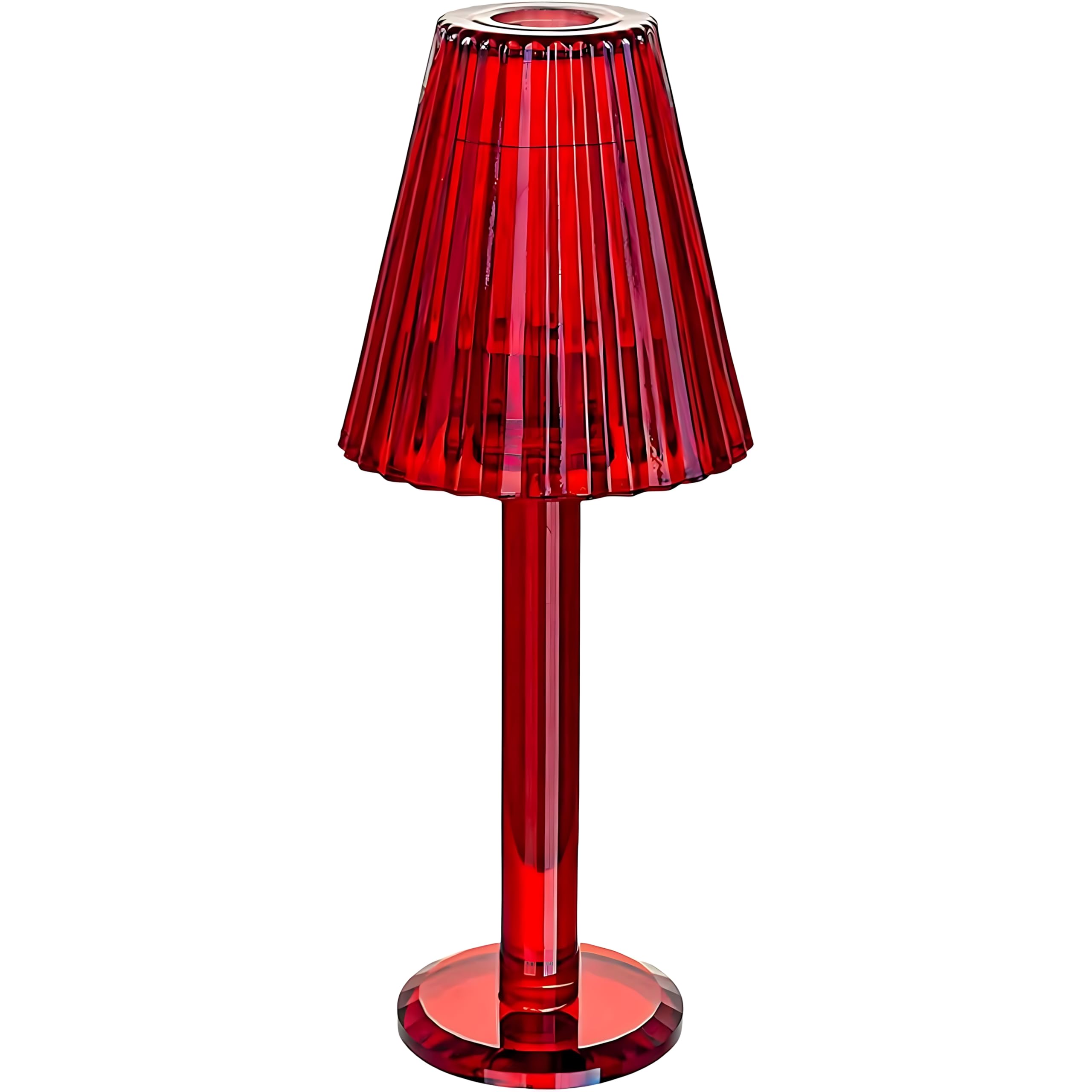 LYA 12" Crystal Glass Candle Desk Lamp Home Decor – Elegant Hurricane, Pillar & Tealight Candle Holder for Bedroom, Living Room, or Dining Table for