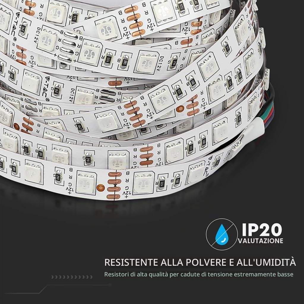 VT-5050 60 7W LED STRIP LIGHT COLORCODE:RGB SET IP20 EU PLUG