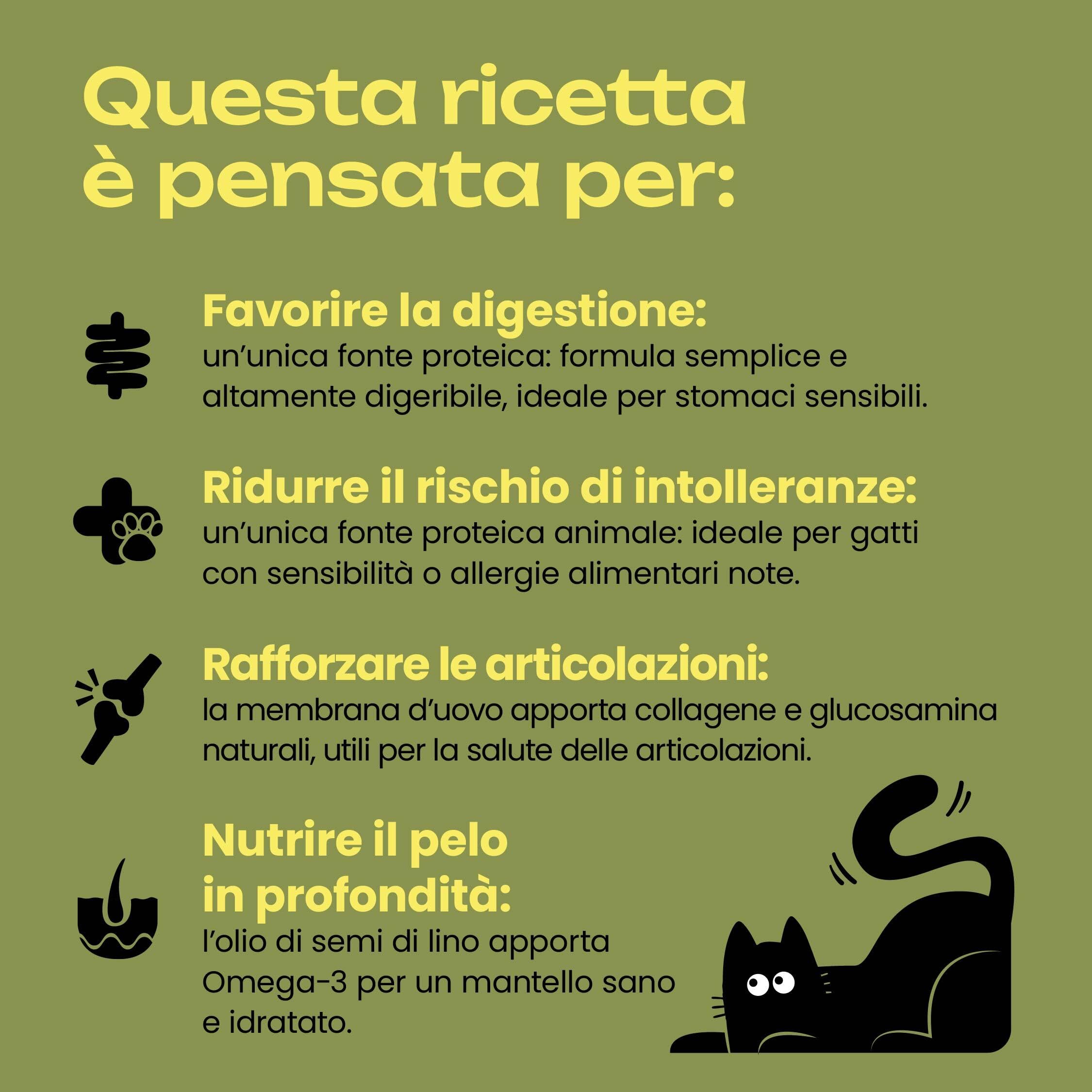Cibo Umido per Gatti Maiale (70%) | Ingredienti freschi e naturali | Senza cereali | Multipack 36x95g