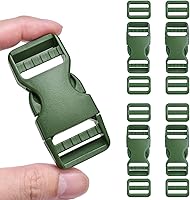 Vista 13 de Paquete de 6 hebillas de liberación lateral rápida de 1 pulgada, hebillas dobles ajustables, clips que no requieren costura, hebilla de plástico