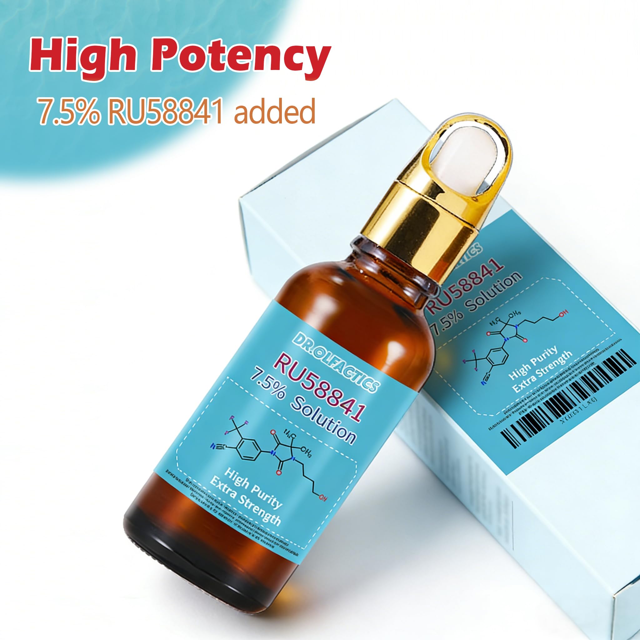 RU58841 Solução 7,5% 59 ml, 75 mg/mL, bloqueador DHT de força