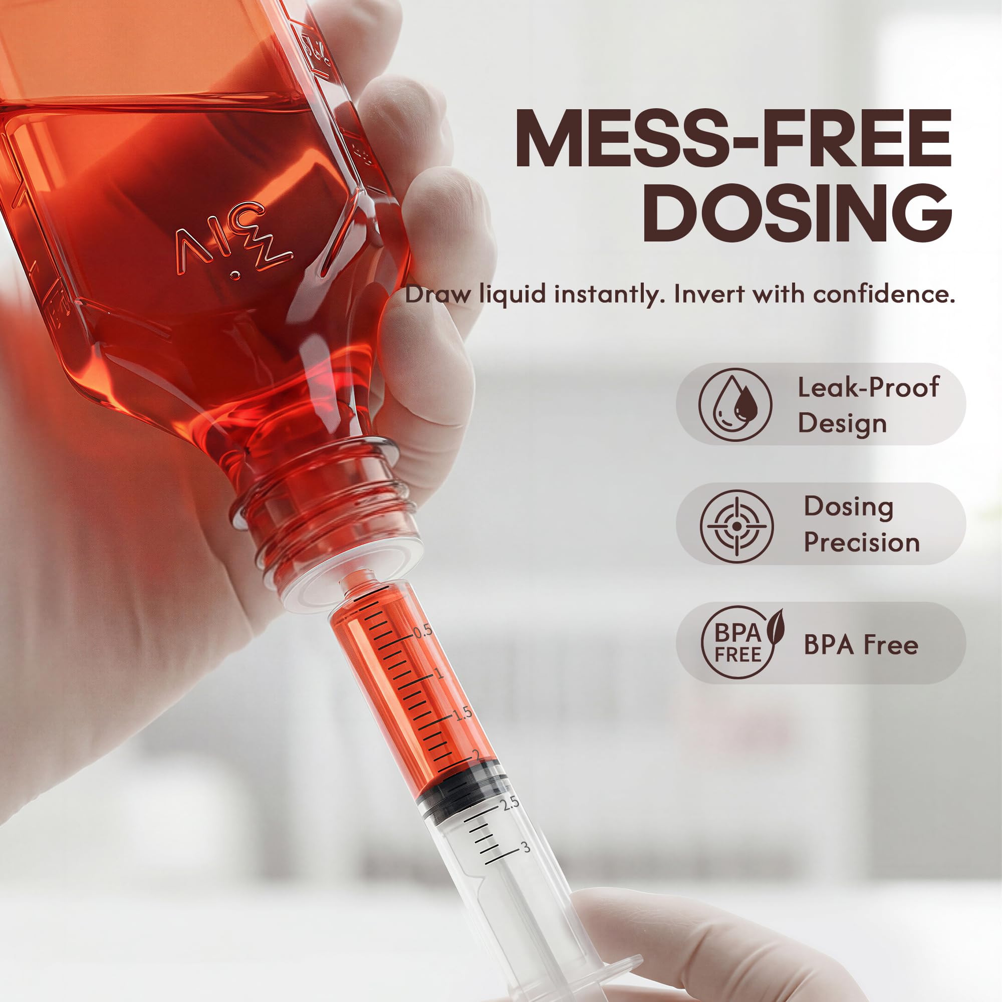 Zoeynex 24 Pack Mixed Press-In Bottle Adapters (12 Small + 12 Large) - Variety Kit Fits 0.7" & 0.85" Openings - Leak-Proof Dosing Plugs for Oral Syringes - Family & Pet Safe Essentials — Amazon image 2