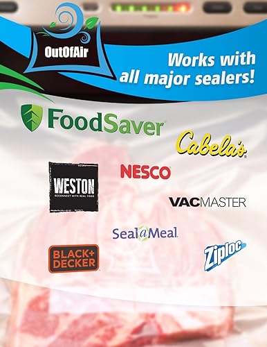 Miniatura 5 de Rollo de bolsas selladoras al vacío de 6 pulgadas x 100 pies (no más tijeras) 4 mil 100 pies fuera de aire, 33% más gruesas, sin BPA, Sous Vide,