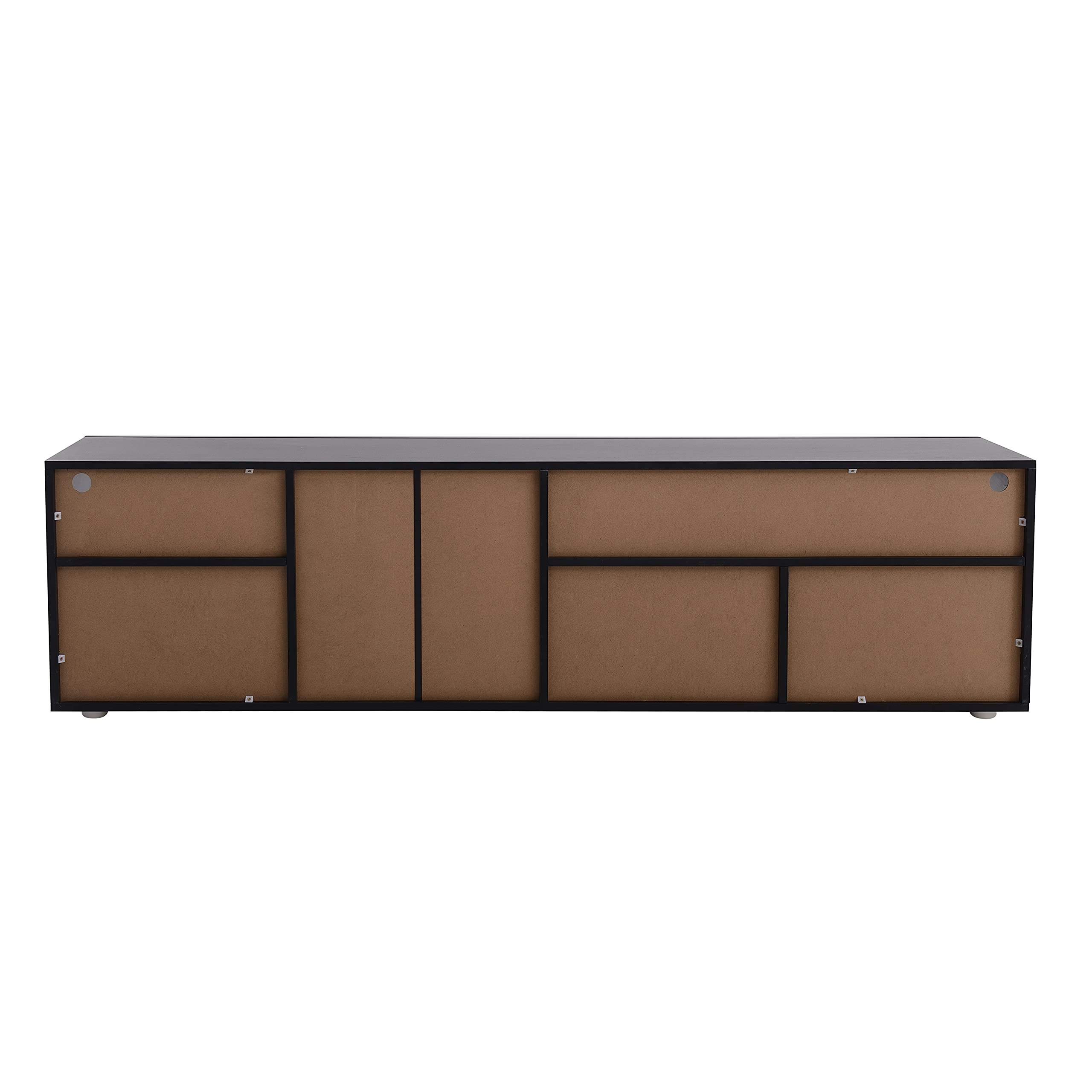 Mueble bajo para TV (180 cm, con iluminación LED, 3 puertas, 180 x 35 x 45 cm), color blanco