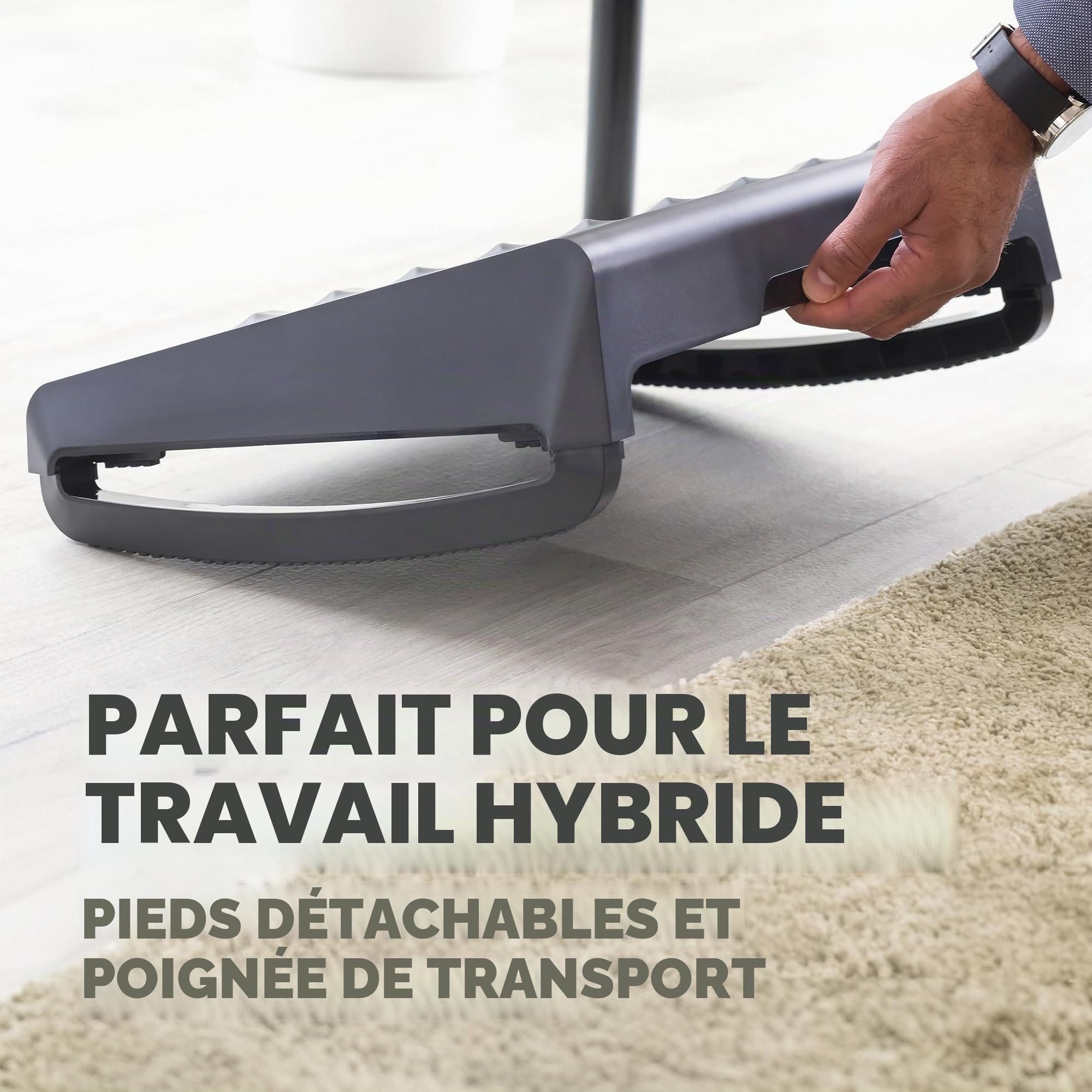 Fellowes repose-pieds ergonomique Breyta réglable pour le bureau et la maison - 100% recyclable - Garantie 5 ans - Noir
