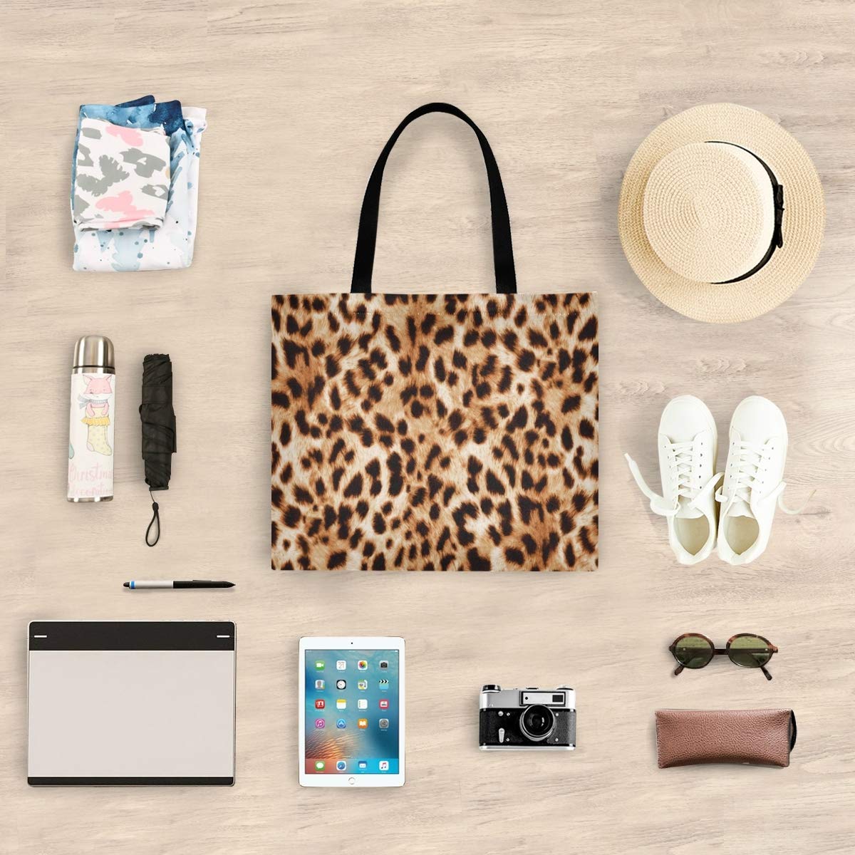Borsa Tote Leopard Per Donna - Grande E Riutilizzabile, Per Shopping, Spiaggia, Lavoro - Foto 6