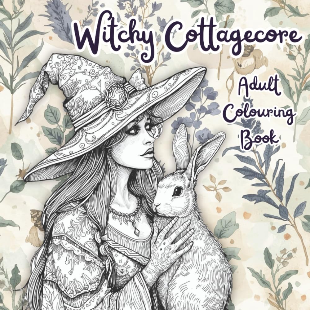 Witchy Cottagecore Colouring: Adult Colouring Book