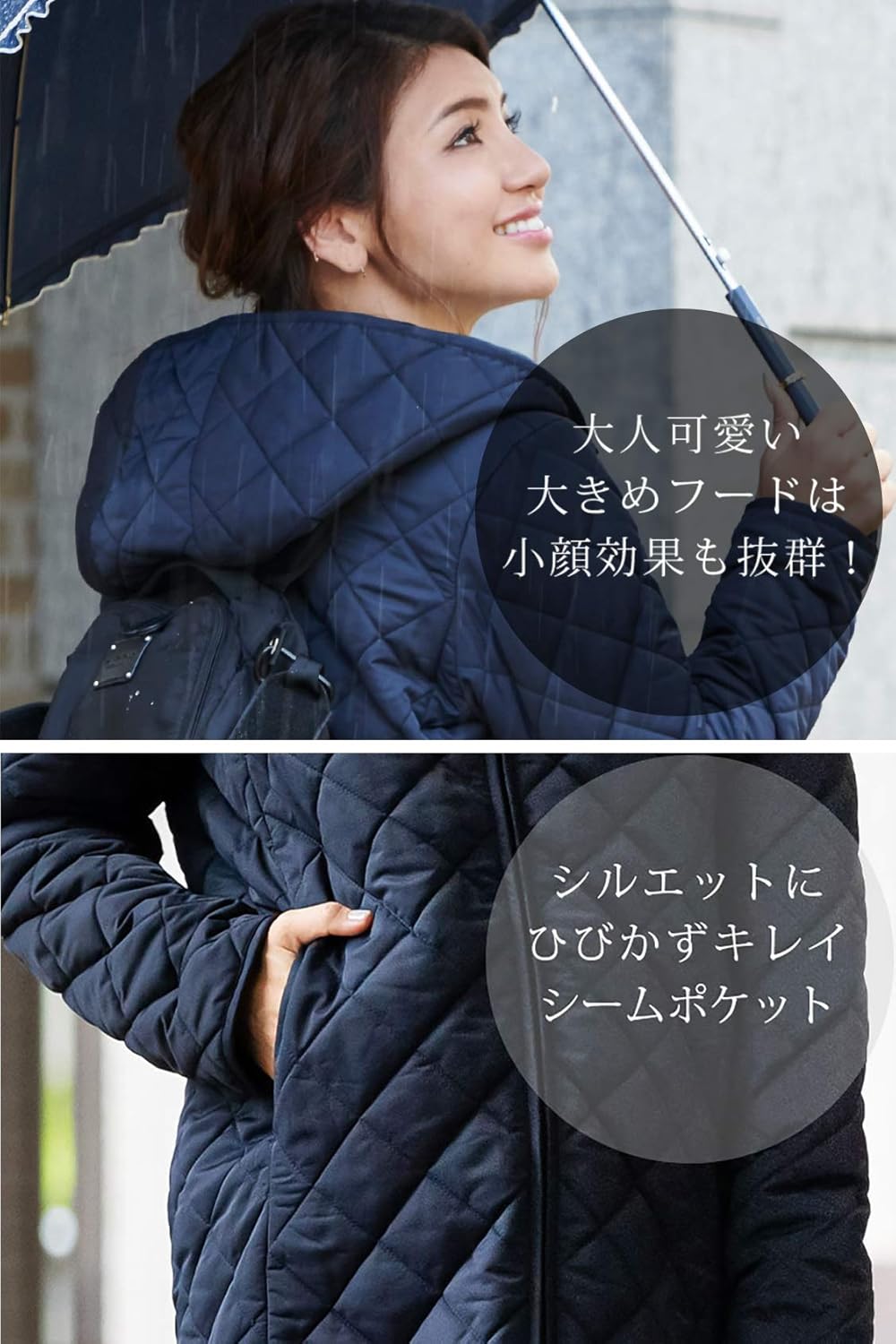 [スウィートマミー] Sweet Mommy ママコート 抱っこ キルティング 撥水 ダッカー ベビーカーカバー フットマフ フード