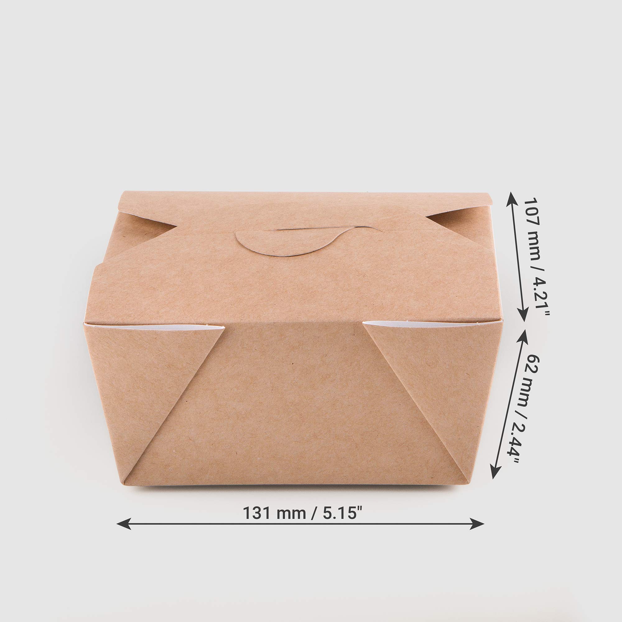 Lot de 25 boîtes jetables en papier kraft, anti-fuite, pour aliments à emporter (600 ml)