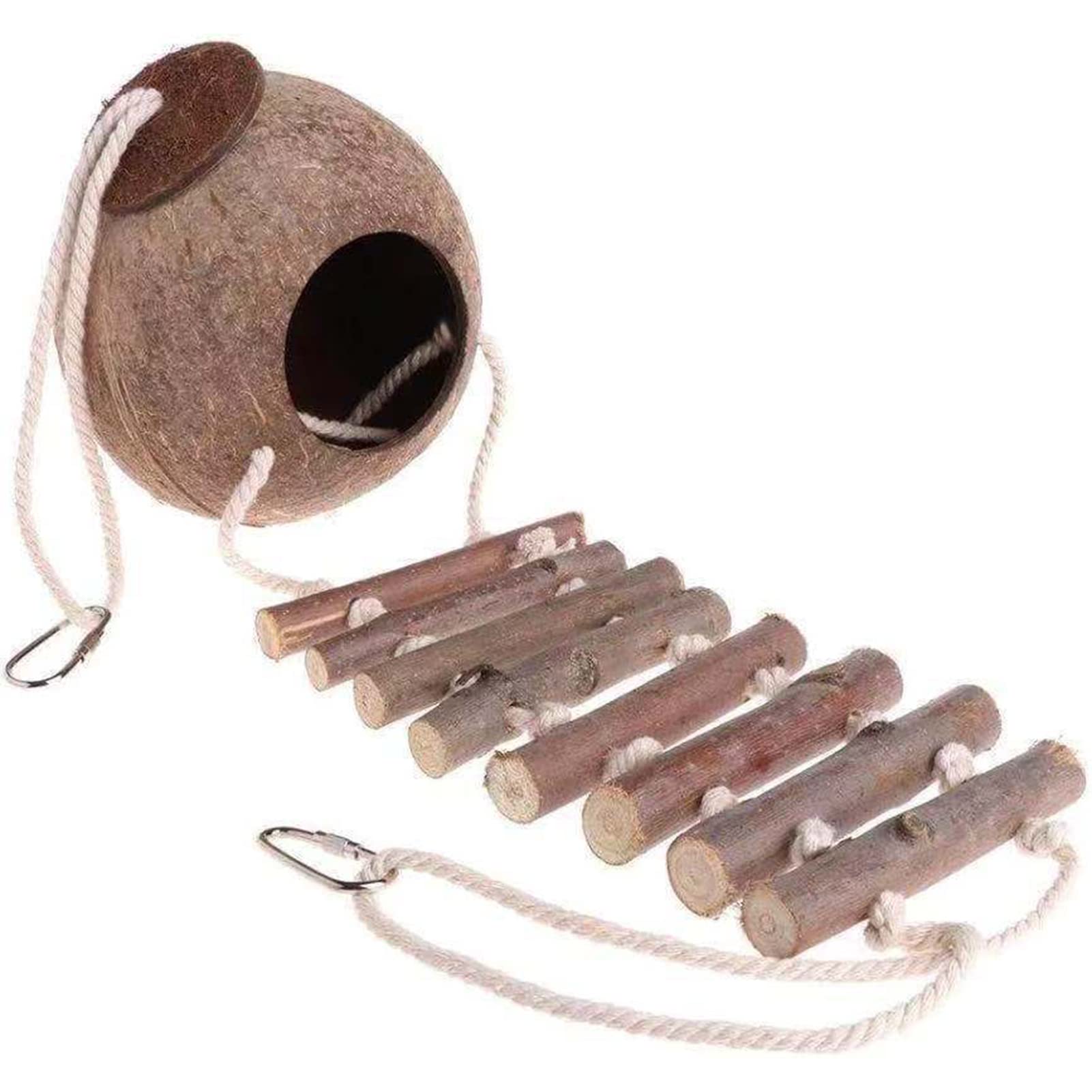 TARAKO Coconut Hide,Bird Nest In Shape Of Natural Coconut | Bird Nest In Shape Of Natural Coconut For Birds, Parrot Hamsters, Rats