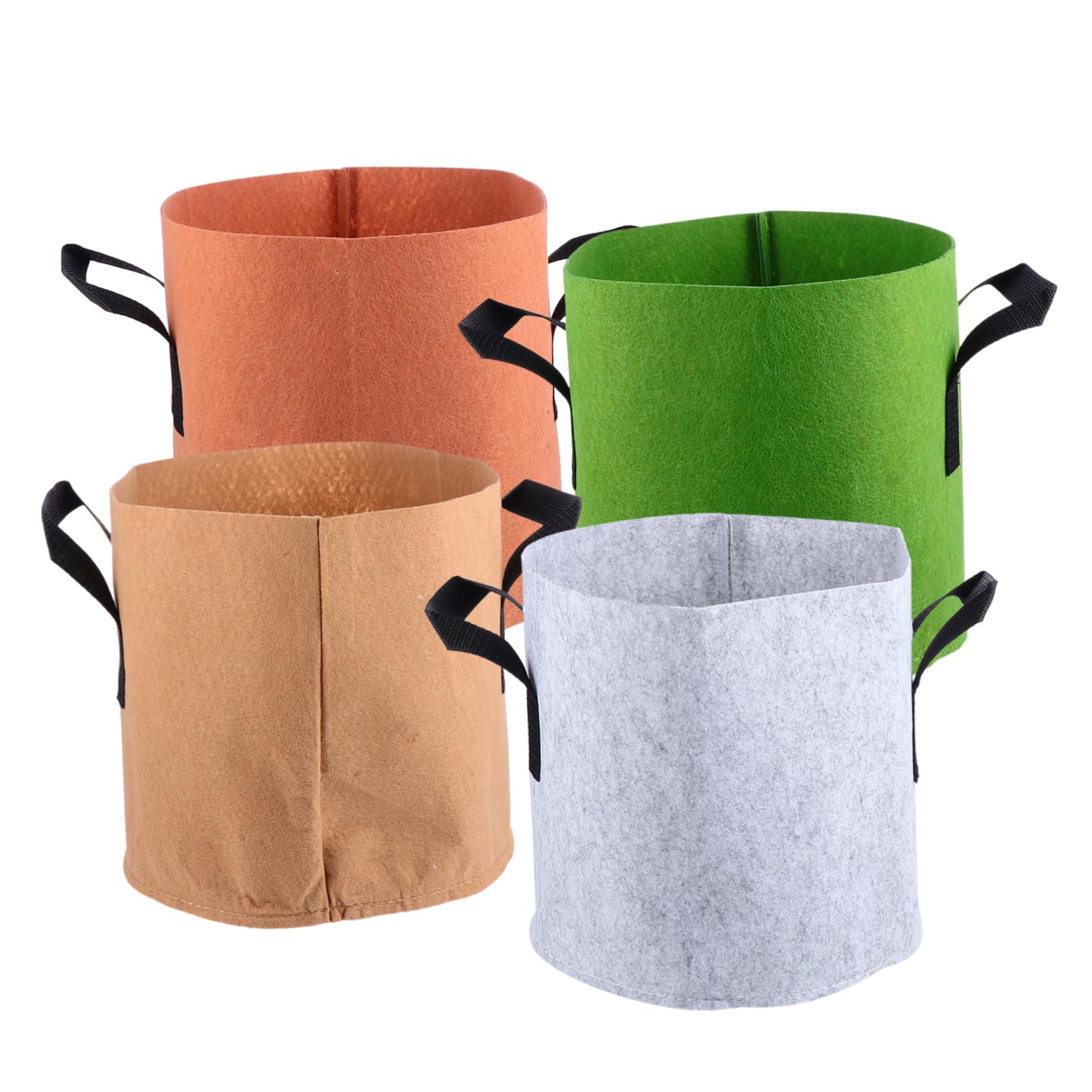 8 Stück 3 Farbige Pflanztaschen Pflanzenaufzucht aufbwahrungs-Box Flowerpot pflanzensack Gemüseanbaubeutel grüner Pflanzentopf Pflanzenwachstumsbeutel Pflanzbeutel für Gemüse Vlies