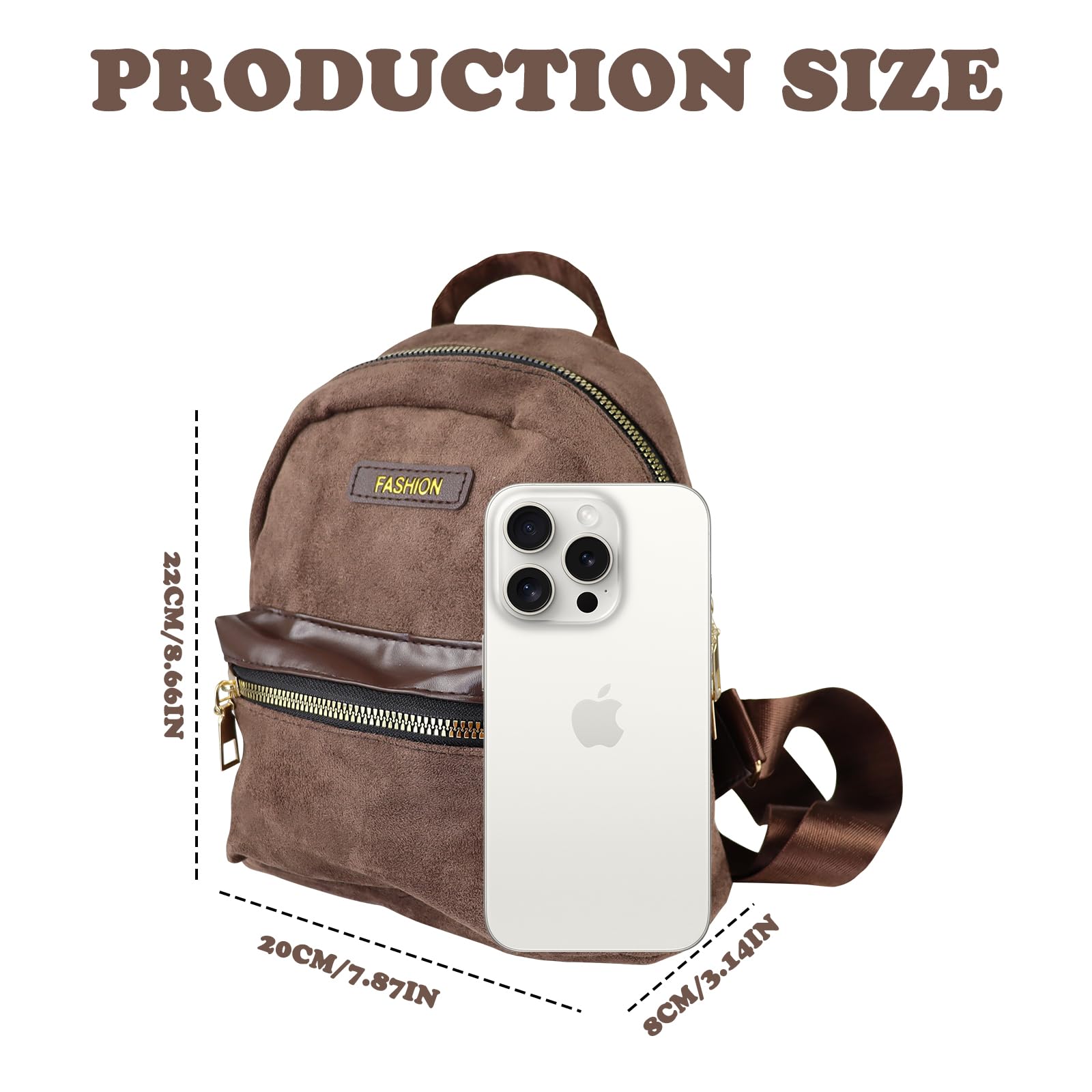 WisePoint Small Backpack for Women, Suede Womens Backpack Small Backpack Purse with Handle, Small Backpacks Ladies Backpack (black)