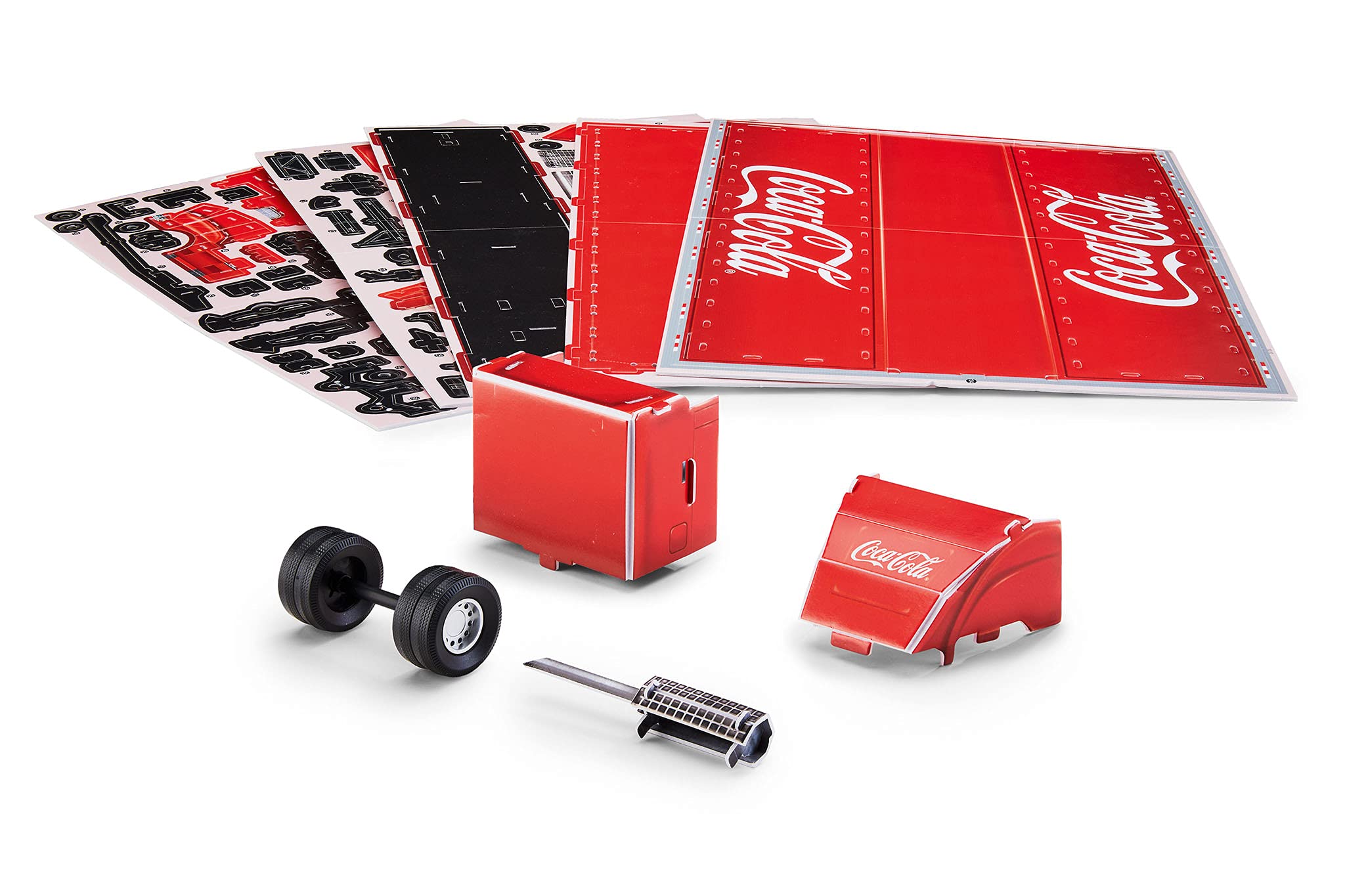 Revell Nice Price 3D Puzzle I Coca-Cola Weihnachtstruck mit LED-Beleuchtung I Ideale Geschenkidee für Jungen, Mädchen, Kinder und Erwachsene ab 10 Jahren I Coca Cola Truck selber nachbauen
