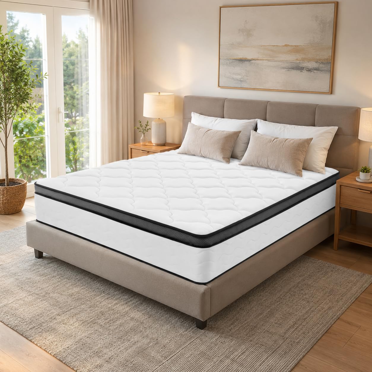 Photo 1 of 12 Inch Queen Mattress in a Box, Gel Memory Foam for Cooling Night Sleep