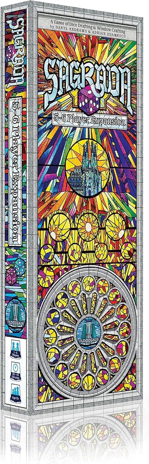 Flood Gate Games FGGSA02 Sagrada 5-6 Player Expansion, Mixed Colours a) Expansion: Sagrada 5-6 Player Expansion
