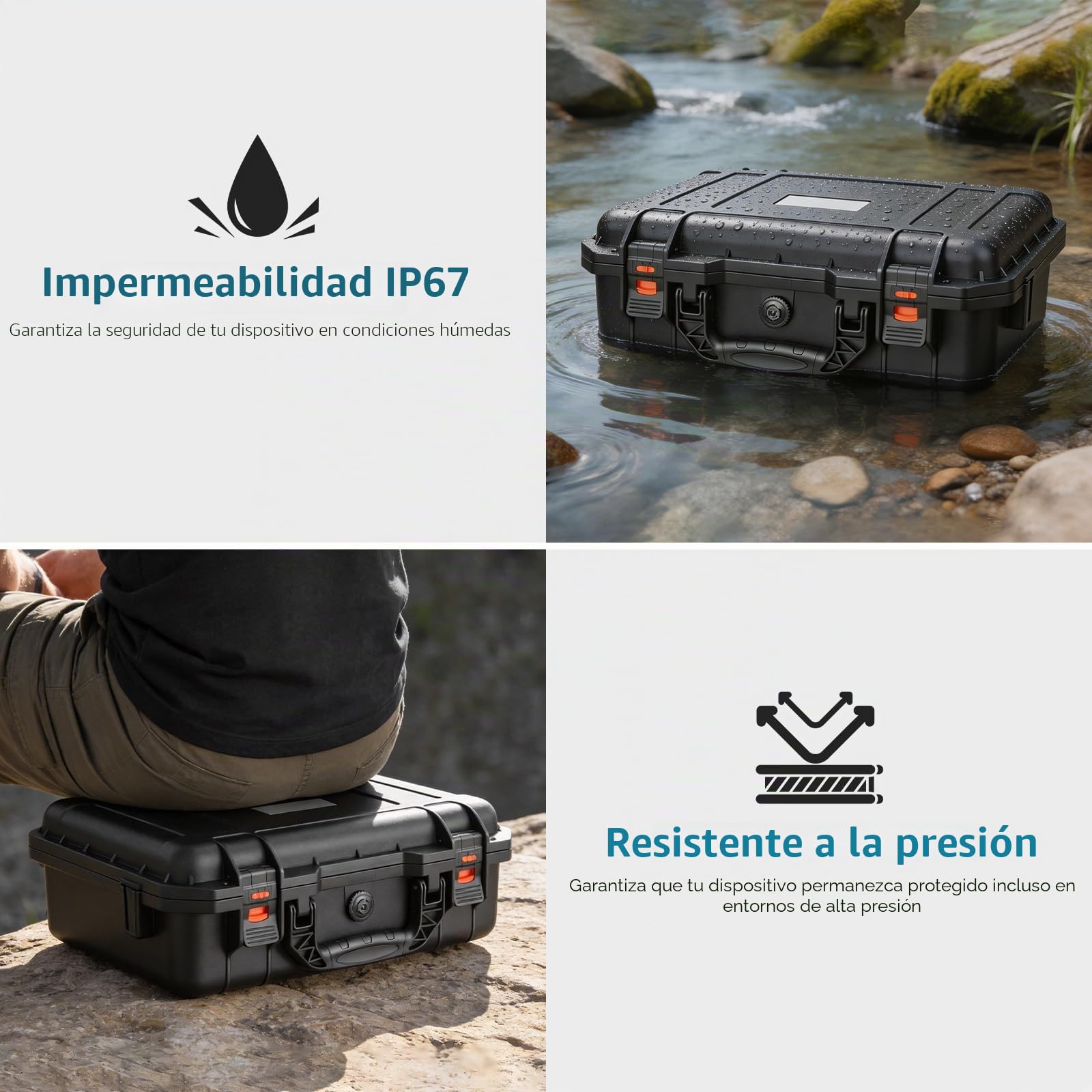 FPVtosky Funda rígida impermeable para DJI Avata 360 Motion Fly More Combo – Compatible con gafas N3, RC Motion 3, RC 2/FPV mando a distancia 3, hub de carga y 3 baterías (solo funda)