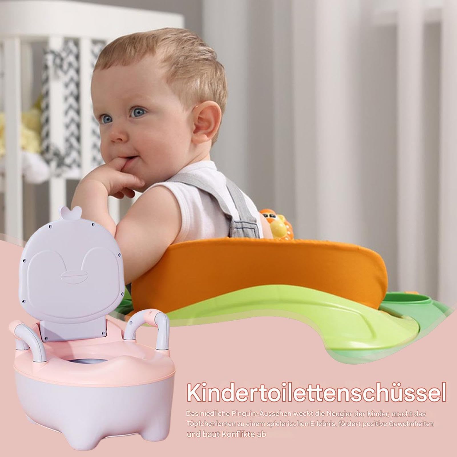 Asiento de entrenamiento para ir al baño – PP PU PVC | Inodoro de entrenamiento para niños | Fácil de , y cómodo entrenador para el baño de niños pequeños y niñas y el día a día