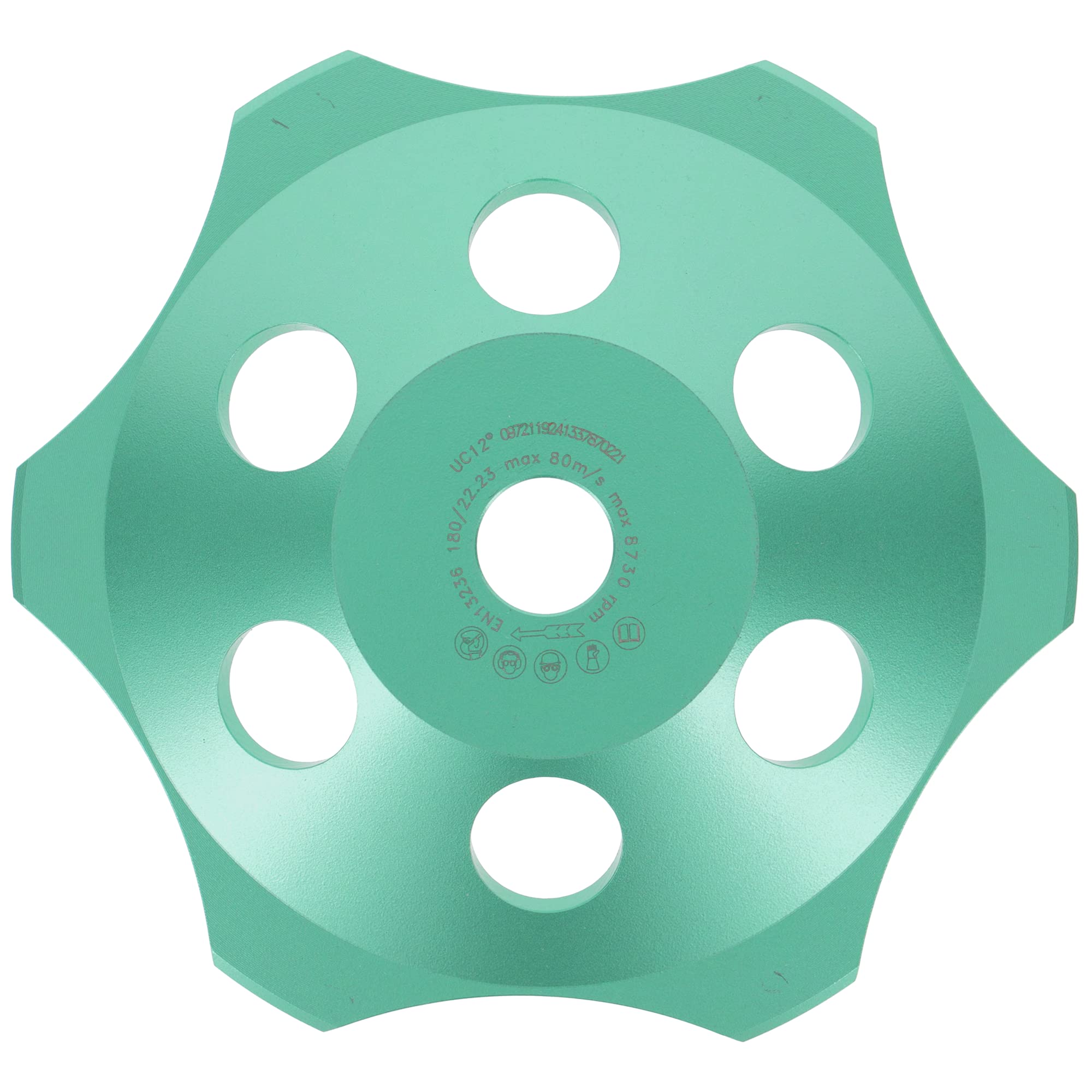 PRODIAMANT Profi PKD meule boisseau diamantée 180 mm admission 22 mm Meule boisseau diamantée 6 segments PDX829.793 180mm, pour adhésifs, peintures, revêtements et époxy.