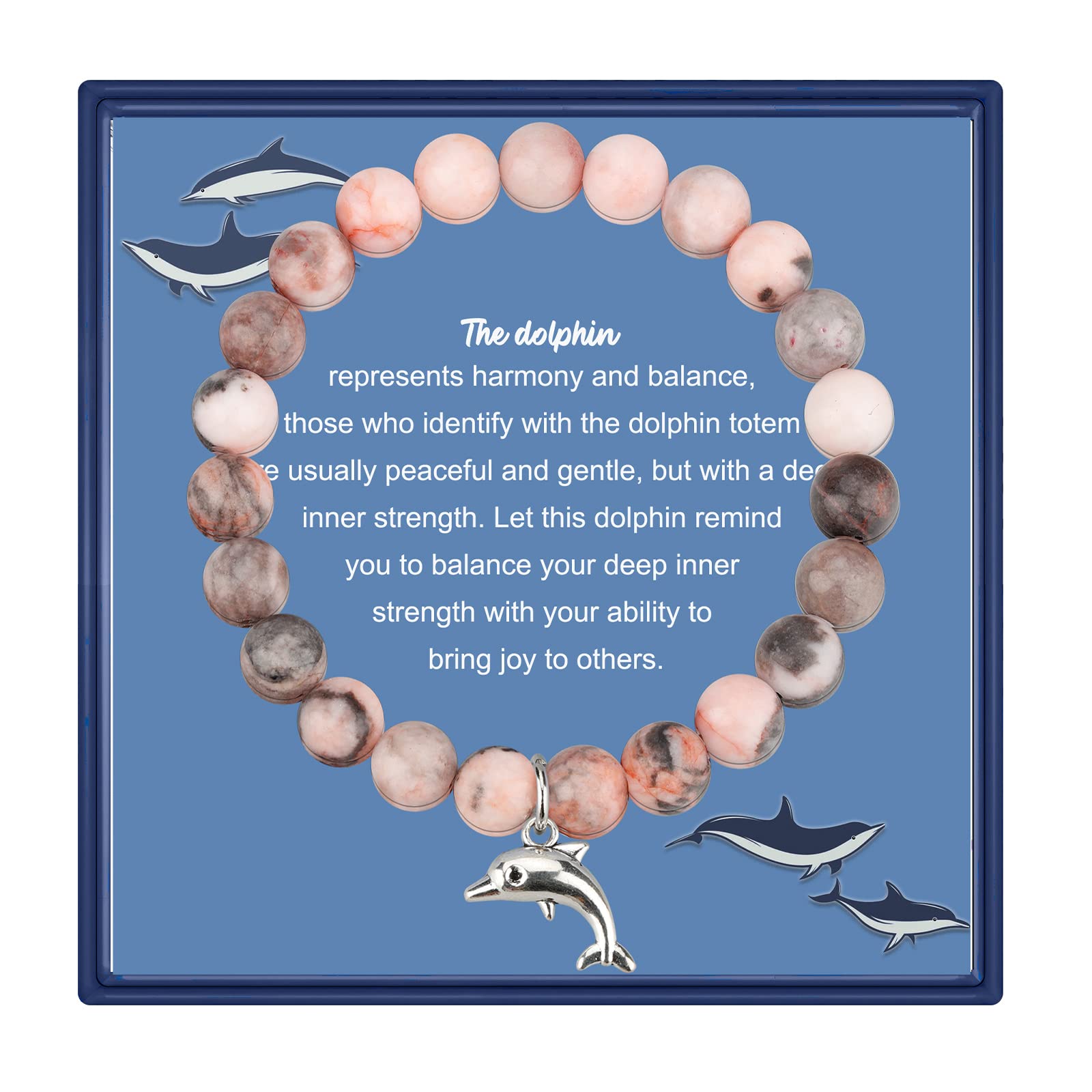 PARTNER Horse Inspirational Birthday Gifts for Women Unique Horse Gifts Natural Stone Beaded Bracelets for Women Horse Jewelry with Meaningful Message Card For Horse Lovers