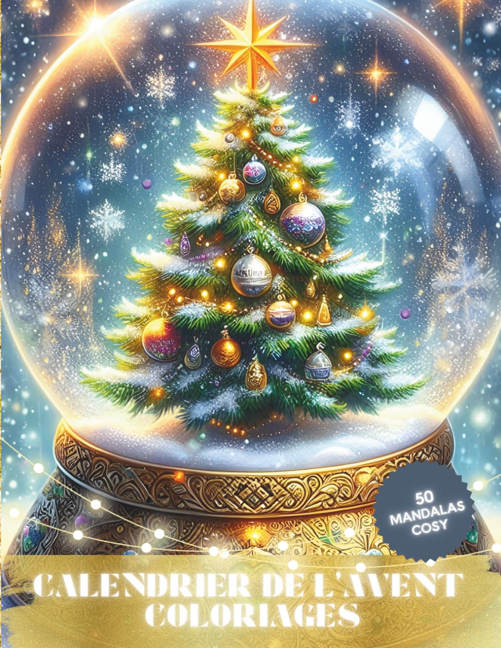 Calendrier de l'Avent Coloriage: 50 Magnifiques Mandalas de Noël à Colorier avant les Fêtes | Mandalas Anti-Stress + Citations Inspirantes | Livre de ... Détente, Bien-Être, Magie de Décembre