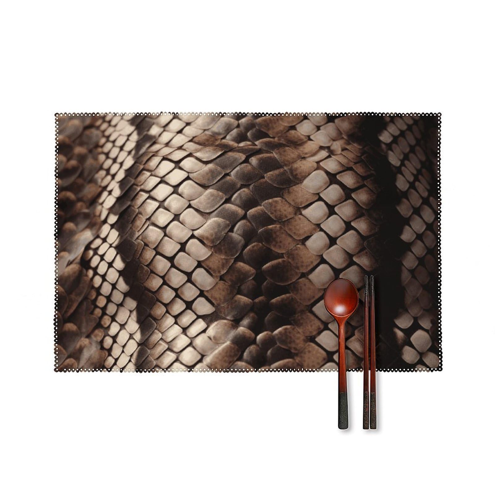Set de table peau de serpent lot de 6 lavables et thermorésistants pour salle à manger 30x45 cm