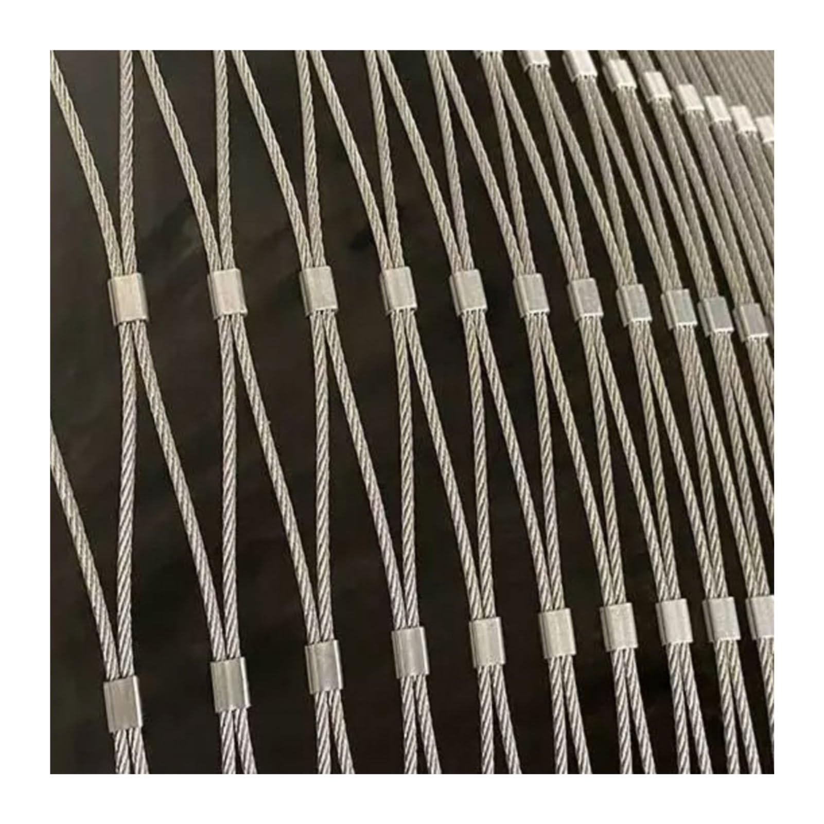 IBOWZ Alambre Espino Galvanizado Red de Cuerda de Acero Inoxidable 304, Valla de jardín Multiusos Resistente a Impactos, Malla Tejida de Metal para Plantas trepadoras de protección de escaleras
