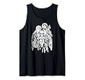 Alien Baby Jesus, Mary And Joseph Attend Pagan Atheist Party Tank Top