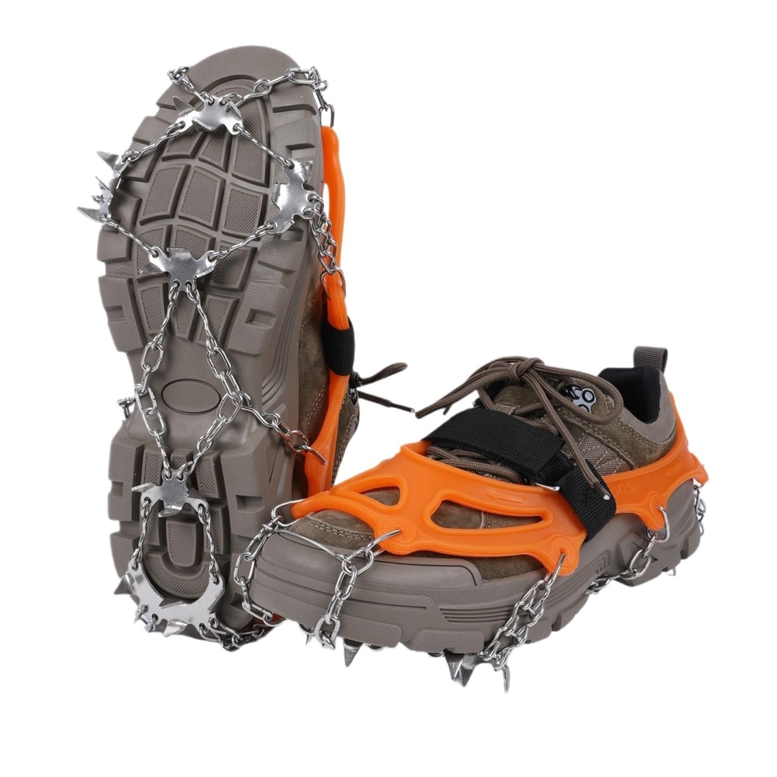 Crampons Ramponi antiscivolo invernali, ramponi da ghiaccio unisex, copriscarpe neve, accessori for arrampicata all'aperto