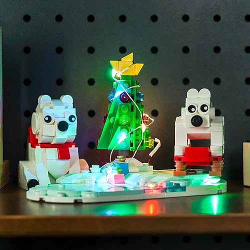 Kit de luz LED mejorado para Lego Wintertime Polar Bears Building Set, compatible con Lego 40571 (modelo no incluido)
