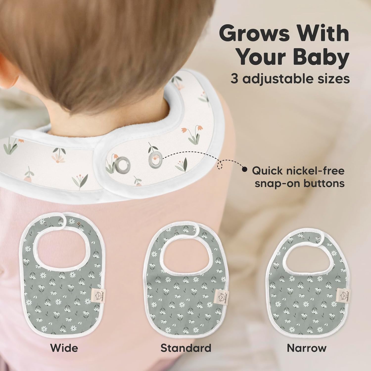KeaBabies 8-Pack Baby Bibs for Girls & Boys and 5-Pack Burp Cloths for Baby Boys and Girls - Teething Baby Bibs for Boy, Girl - Ultra Absorbent Burping Cloth, Burp Clothes, Newborn Towel