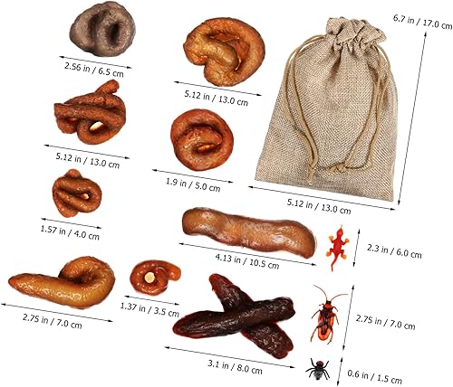 Miniatura 4 de NUOBESTY Juguetes para excrementos, 1 juego de accesorios prácticos, juguetes falsos para perros, accesorios de almacenamiento de excrementos,