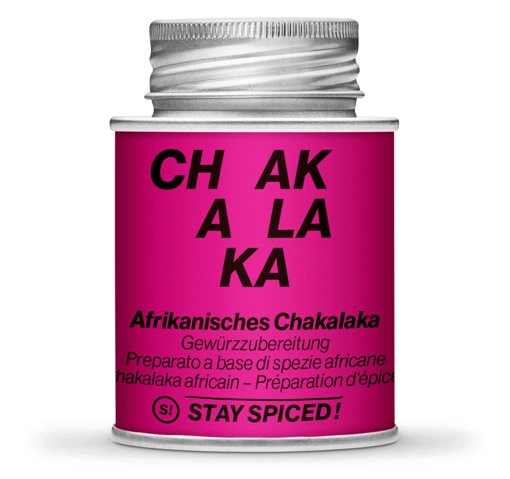 STAY SPICED ! Chakalaka Gewürzmischung – Afrikanische BBQ-Gewürze für Fleisch, Gemüse & Eintöpfe – Würzig, pikant & aromatisch – 100% natürliche Zutaten – Premium Qualität – 80g Dose