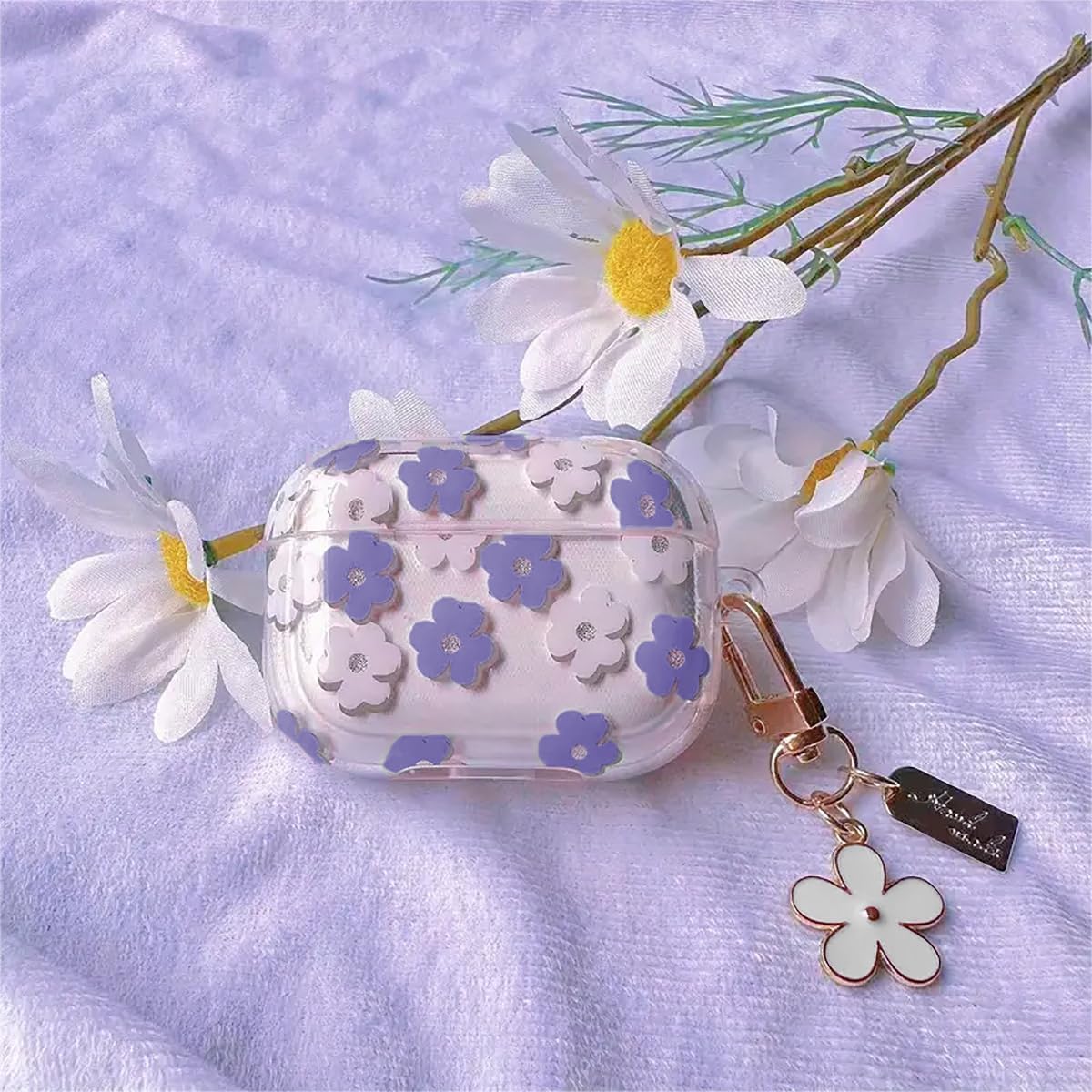 Custodia AirPods 2/1 Argento Con Moschettone – TPU Morbido, Protezione Antiurto, Kit Pulizia Incluso