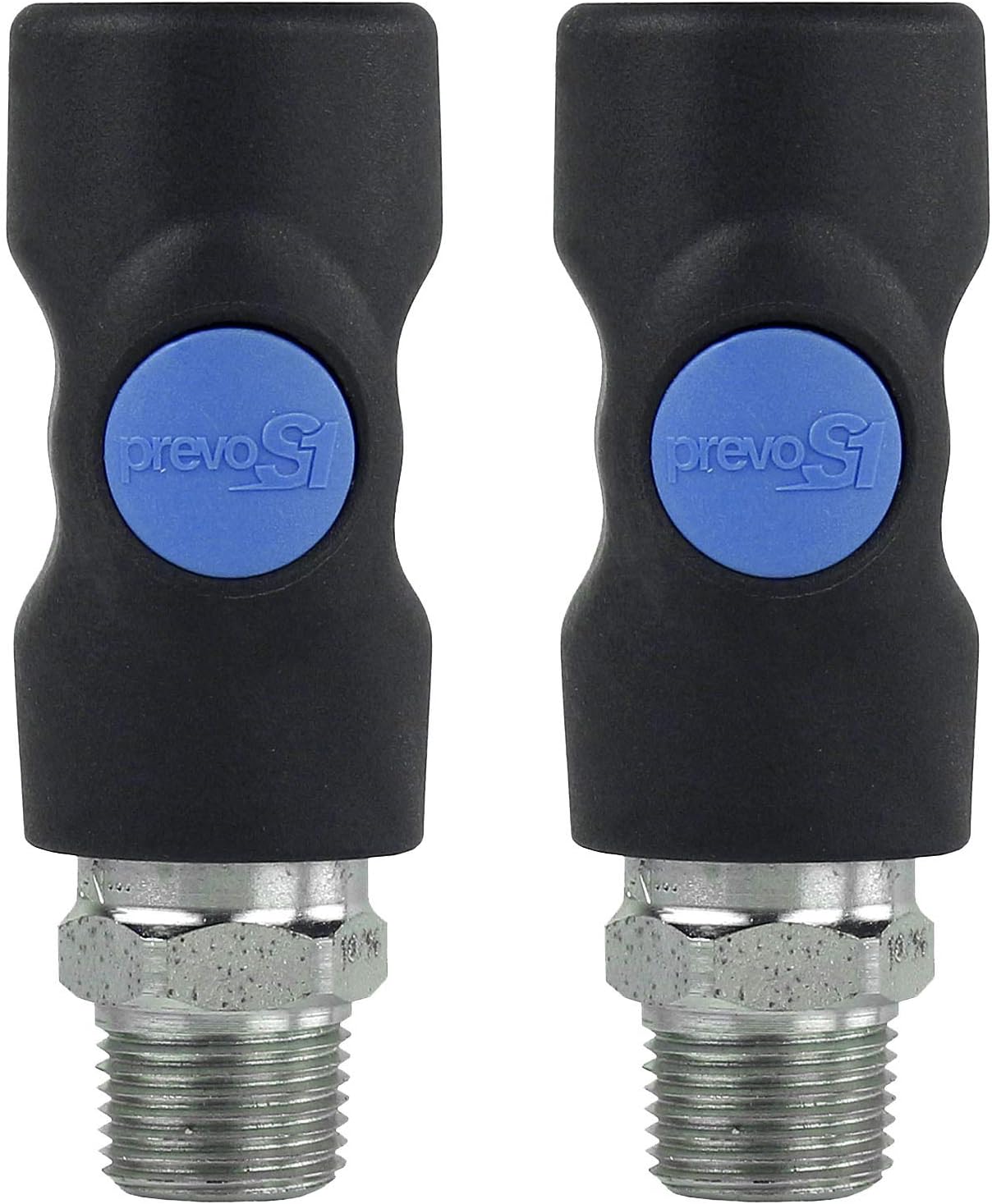 2 Prevost Safety Air Plug 1/4 Couplers ISI061252 3/8 Male NPT Inlet Prevo S1 Industrial Style