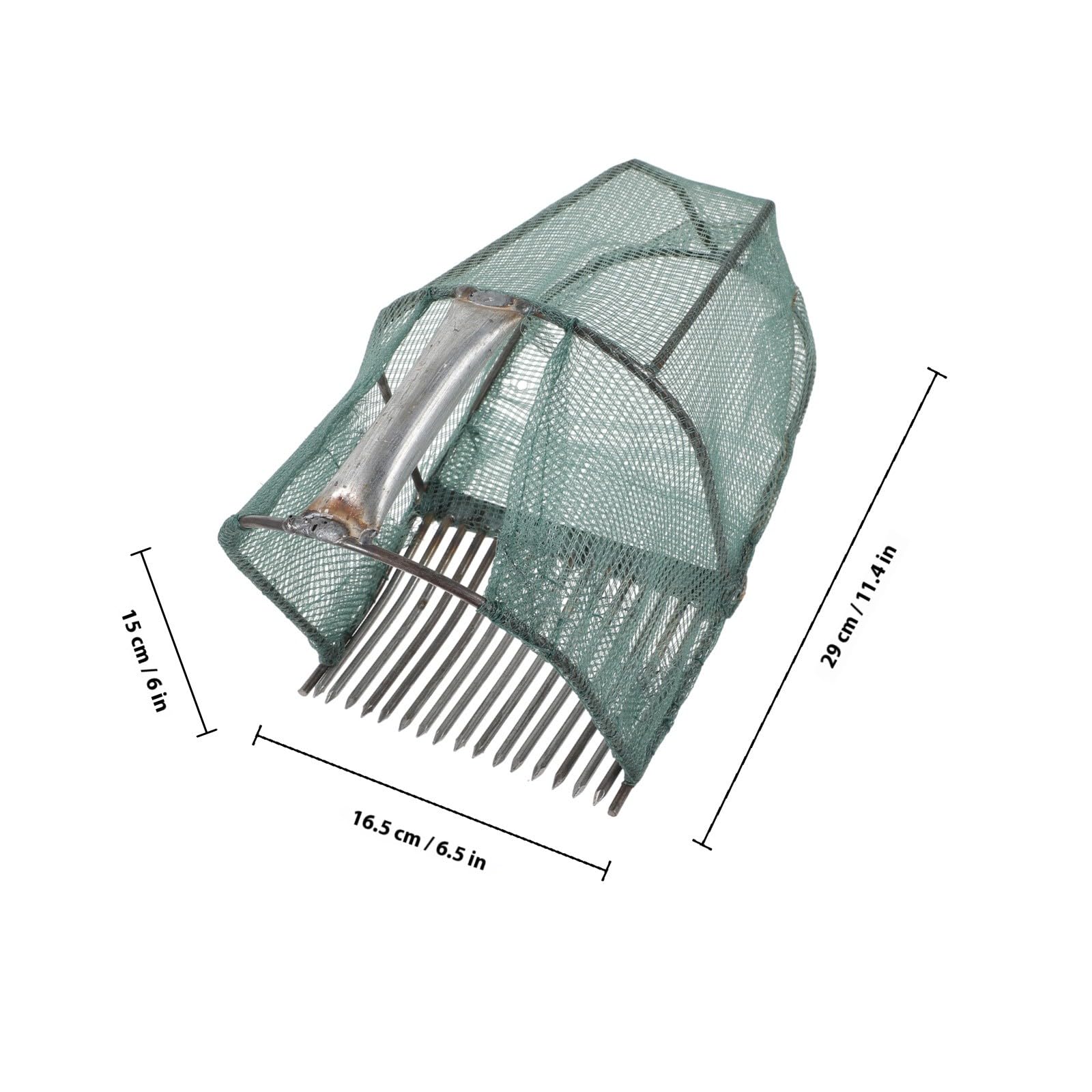 FOMIYES Recolector de Frutas para Jardín Jaula y Mango Ergonómico, Herramienta Ligera para Recolección de Arándanos y Otras Frutas Pequeñas